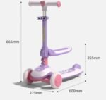 2-In-1 Foldable Scooter - Galaxy Purple - Image 4